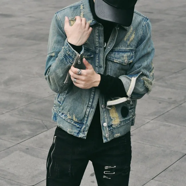 Новые идеи джинсовая куртка для мужчин 2017 зимняя уличная с длинным рукавом