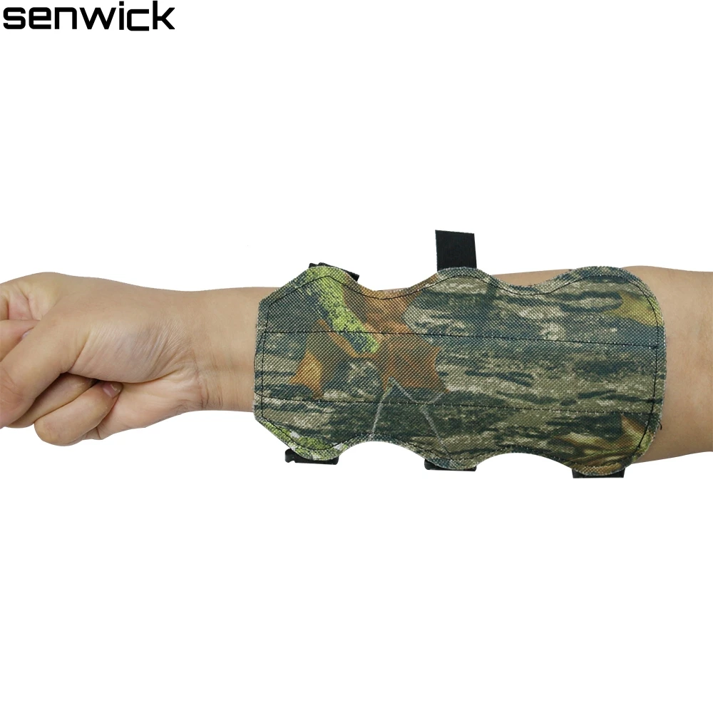 

2017 New Archery Bow Arm Guard Protection Forearm Safe 3-Strap Camo Leather New free shipping