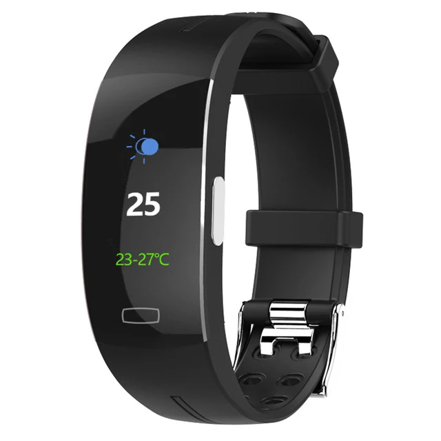 Silver smartbracelet Imosi P3 plus, браслет для измерения артериального давления, пульсометр, PPG ЭКГ, умный браслет, спортивные часы, фитнес-трекер, браслет - Цвет: Silver smartbracelet