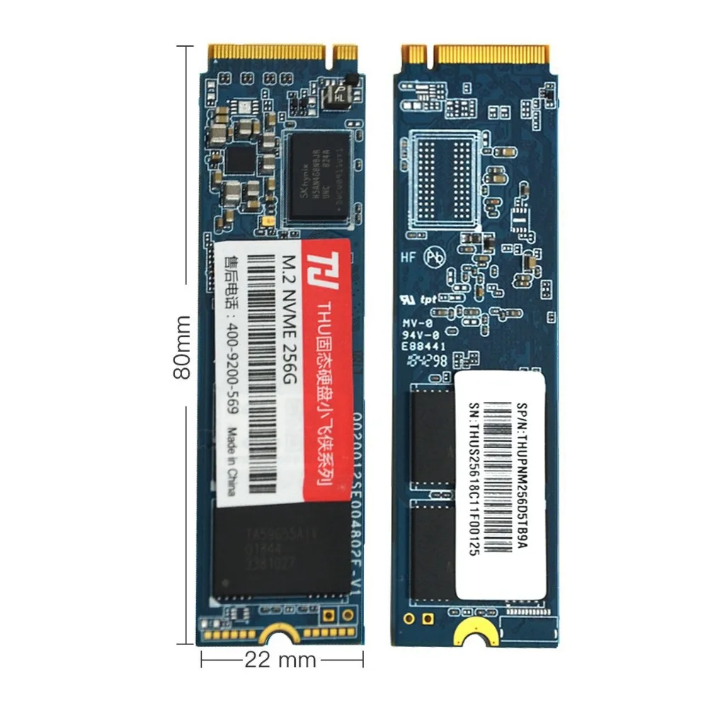 THU NVME SSD M.2 2280 Профессиональный 256 ГБ 512 Гб 3D NAND PCIe NVMe Gen3 x 4 Внутренний твердотельный