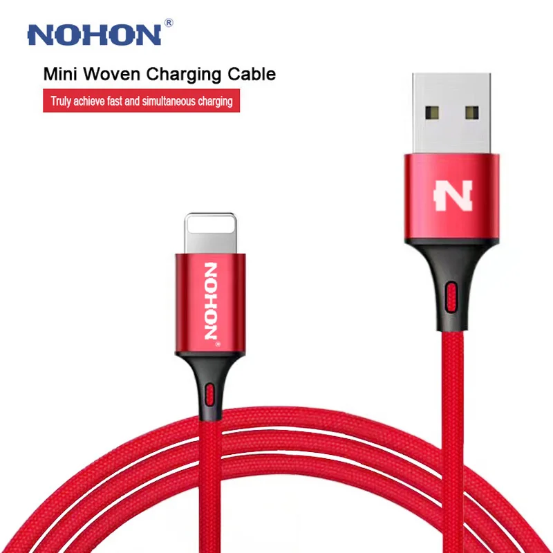 NOHON USB кабель для передачи данных iPhone Xs Max XR X 2 в 1 взаимный обмен данными между