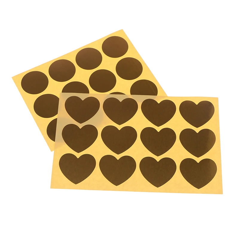 10 листов Золотой уплотнительный стикер Золотая фольга толщина бумаги Сердце