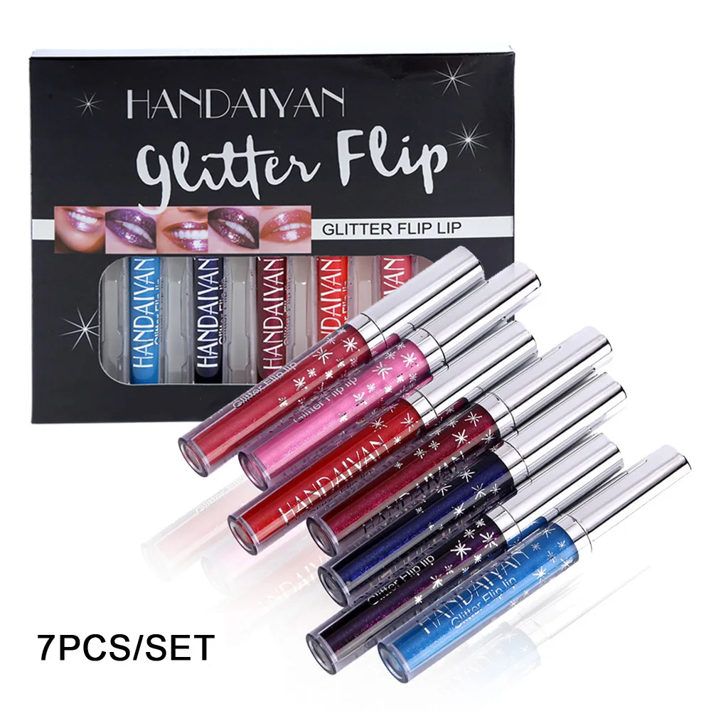HANDAIYAN 7 шт./компл. блеск для губ палочки антипригарным чашки Shiny Lip Gloss Блеск жидкая