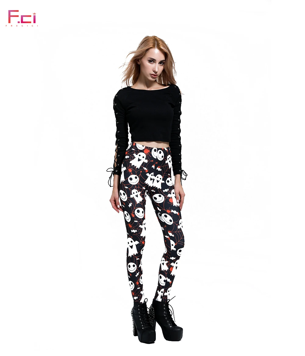 Дропшиппинг с мультяшным монстром женские леггинсы принтом Push Up Леггинсы для