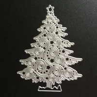 scd024 christmas tree metal cutting dies for scrapbooking stencils diy cards album decoration embossing folder die cutter tools