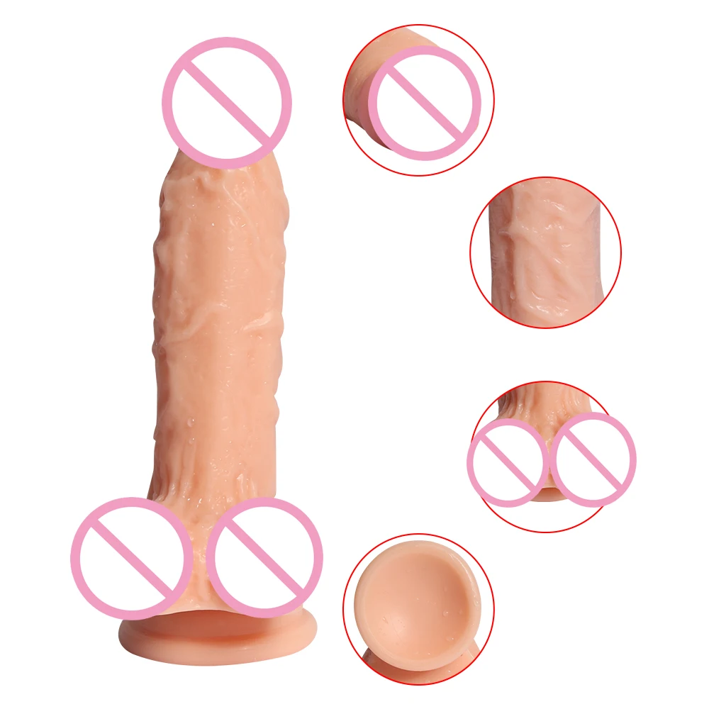 HOWOSEX 19*4 см реалистичный фаллоимитатор гибкий искусственный пенис большой член с