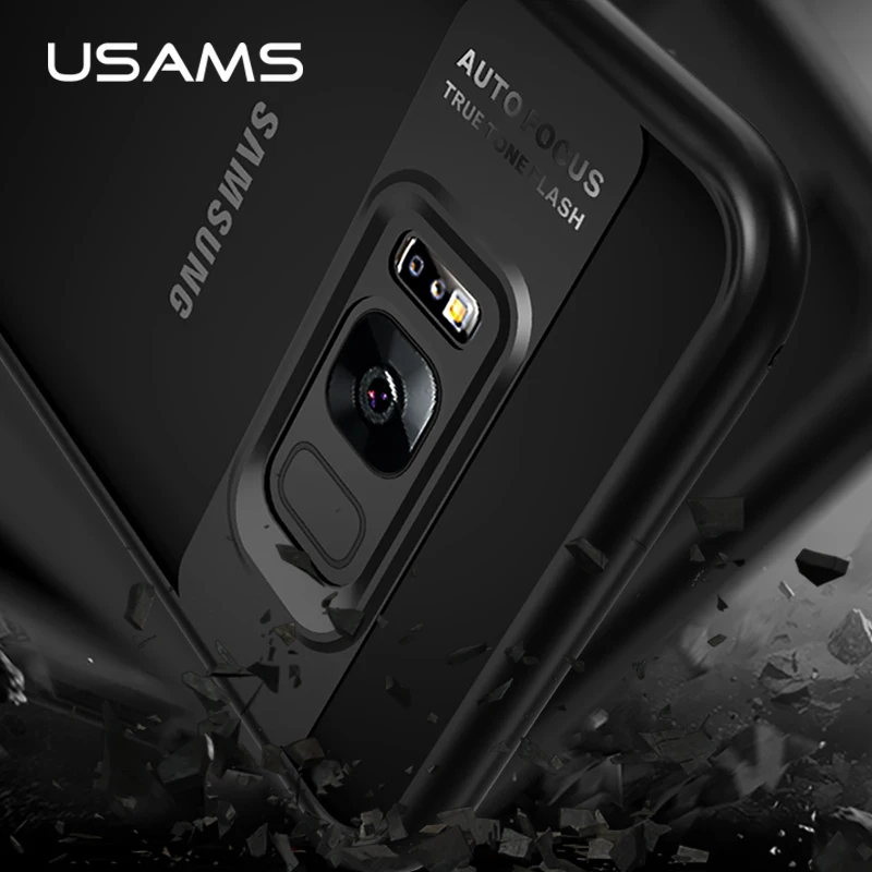 USAMS Full Protective Case for Samsung Galaxy S8 TPU &amp Acrylic Transparent Back Cover Ultra Slim Plus |