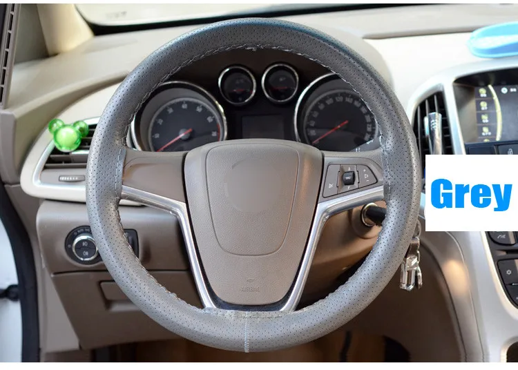 1 шт. аксессуары для салона автомобиля чехлы руля DIY очень мягкая дышащая кожаная