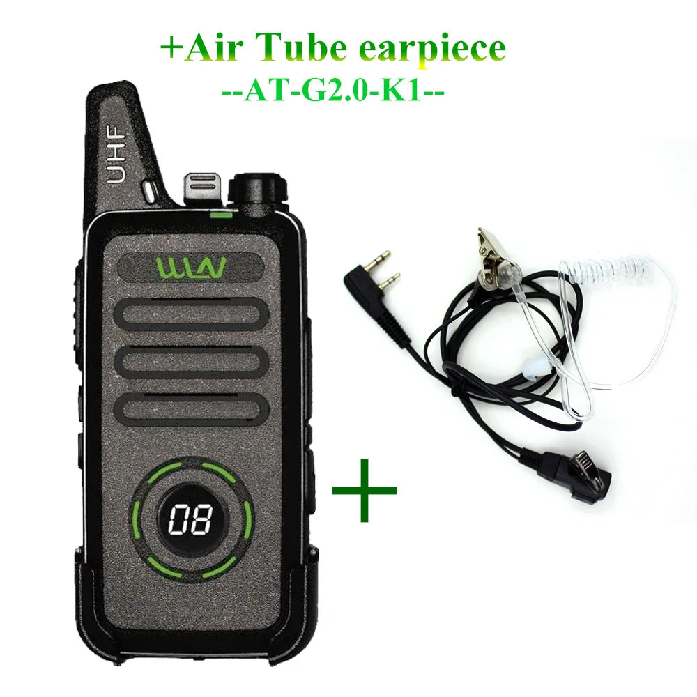 Add an earpiece WLN KD-C1 Plus Mini Walkie Talkie UHF 400-470 МГц с 16 каналами двухстороннее радио FM приемопередатчик KD-C1plus - Цвет: Add an earpiece