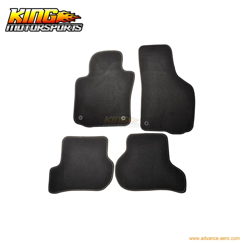 Подходит 2006-2009 Volkswagen Golf GTI Кролик заводской разделки коврики ковер спереди и сзади черный нейлон США отечественные