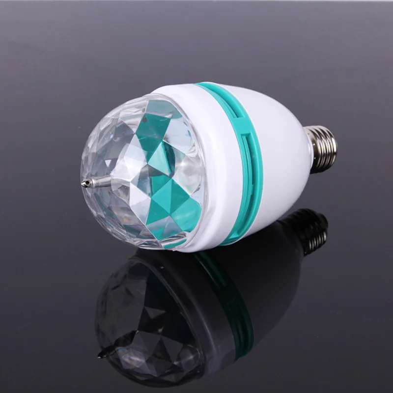 Новый E27 3 Вт RGB светодиодный светильник сценический цветной Авто вращающийся