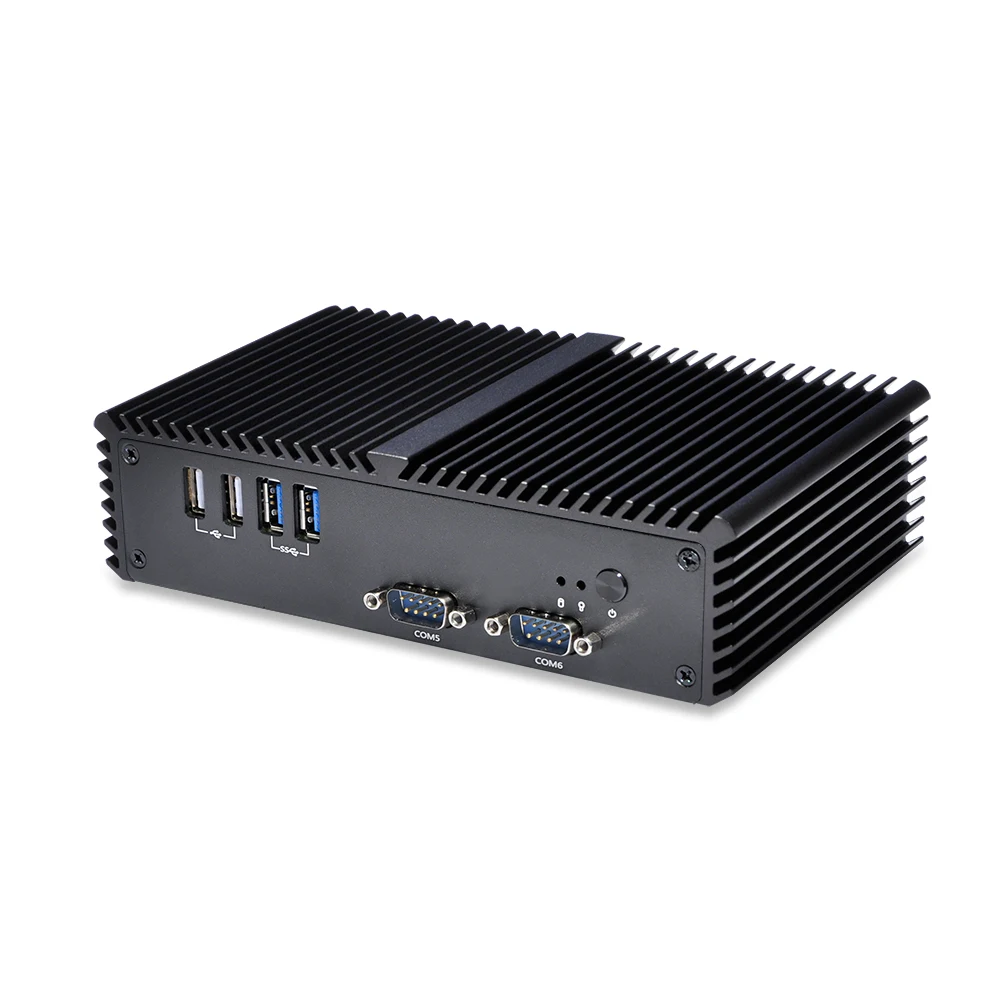 Qotom мини ПК Q301P Q305P Celeron 2955U/3205U процессор с двойной Lan 6 * USB RS232 RS485 VGA 15 Вт