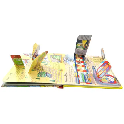 Английский 3D изображение поезда с использованием интерьера книга картинками для