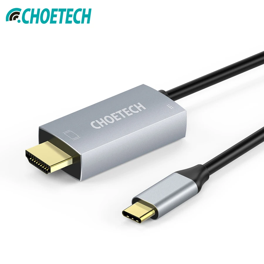 CHOETECH USB 3 1 Тип C hdmi кабель адаптер Thunderbolt Совместимость с 60 W зарядка PD Порты и