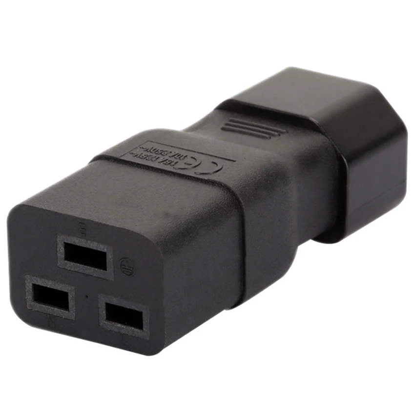 Черный медный разъем CE 16A IEC320 C19 к C14 10A блок питания компьютера многоразовый