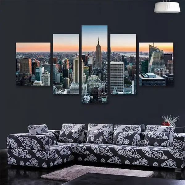

5 Pieces Modern Wall Art Canvas Printed Painting Photography Scenery Wall Painting Murals Sitting Room Modular Picture dropship