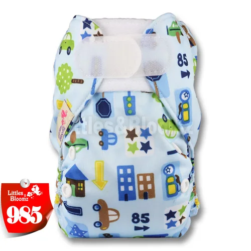 [Littles&Bloomz] многоразовые Многоразовые моющиеся тканевые подгузники для новорожденных одного размера, подгузники из натуральной ткани - Цвет: 985