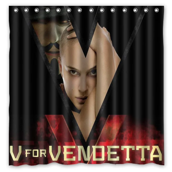 2016 V for Vendetta Водонепроницаемый полиэстер Душ Шторы с защитой от плесени для ванной