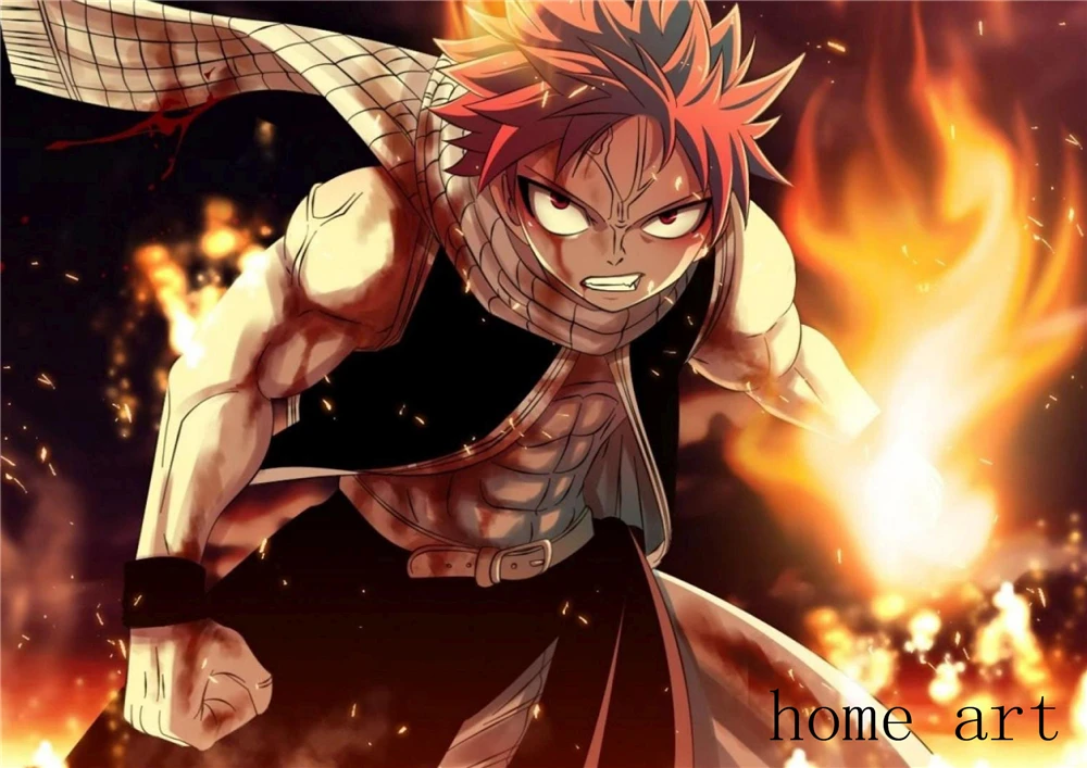 Светло-желтый Fairy Tail Плакаты аниме стены наклейки с белым покрытием Бумага принты Высокое разрешение украшения дома гостиная Спальня - Цвет: Светло-желтый