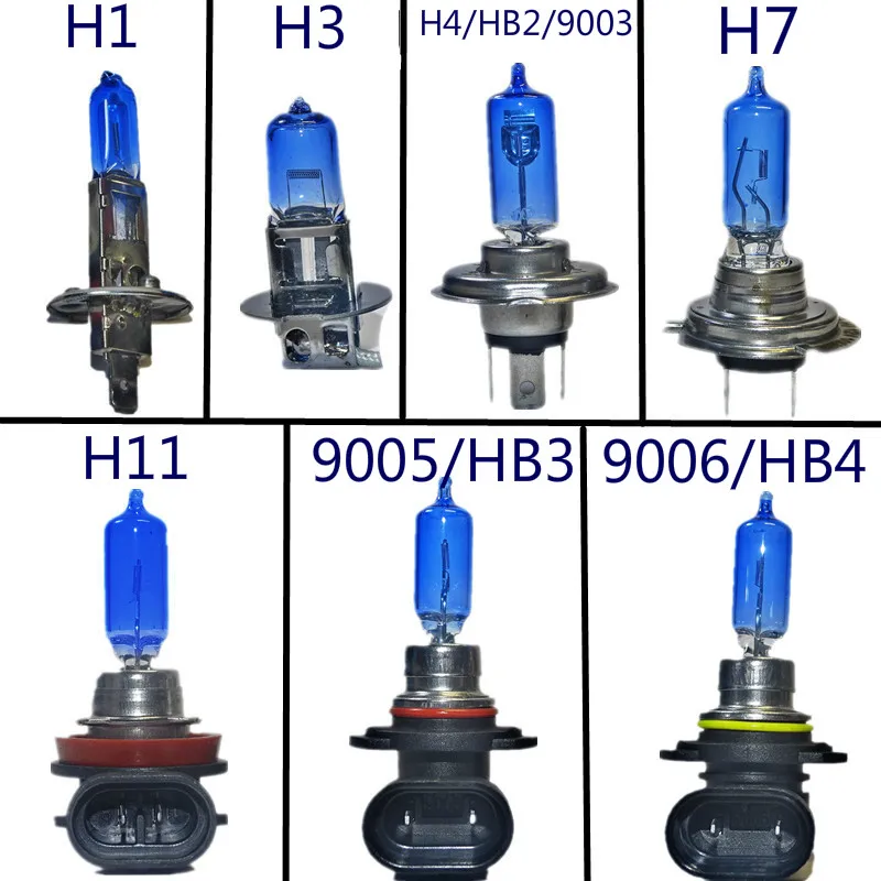 2x100W 12V 5000K супер белый H1 H3 H4 H7 H11 9003 9005 9006 HB2 HB3 HB4 ксенон лампы авто фары