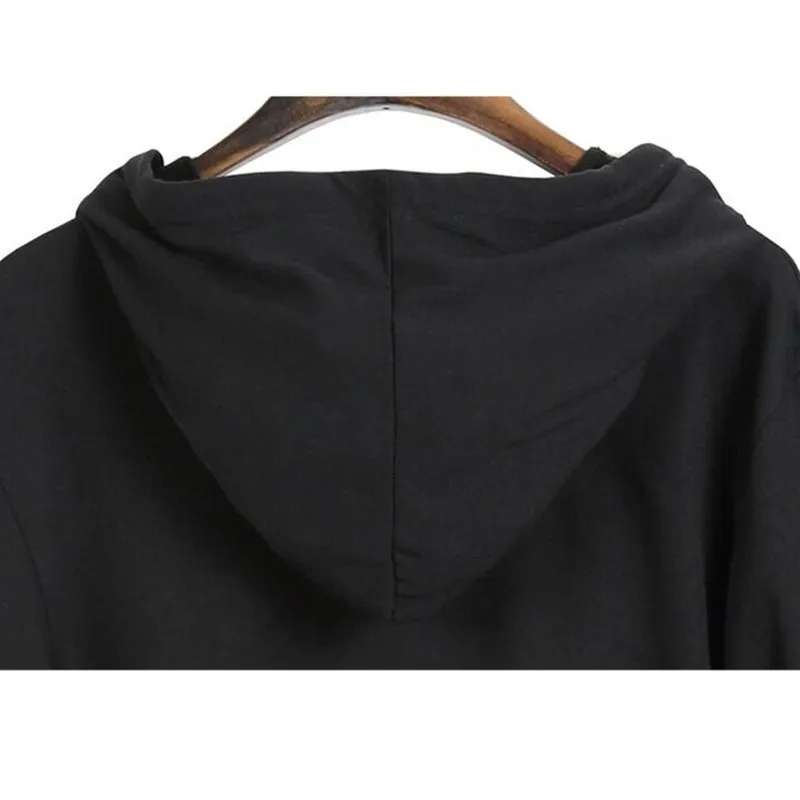 Высококачественная повседневная мужская черная накидка с капюшоном в стиле