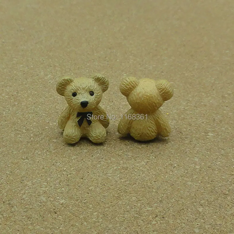 

1 шт./лот Смола твердый светло-коричневый медведь мультфильм 19 мм сказочный сад гном мох Террариум Декор бонсай для дома своими руками