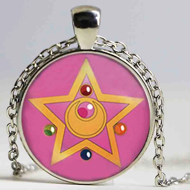 Оптовая продажа художественное стекло новинка подвеска в виде звезды Сейлор Мун