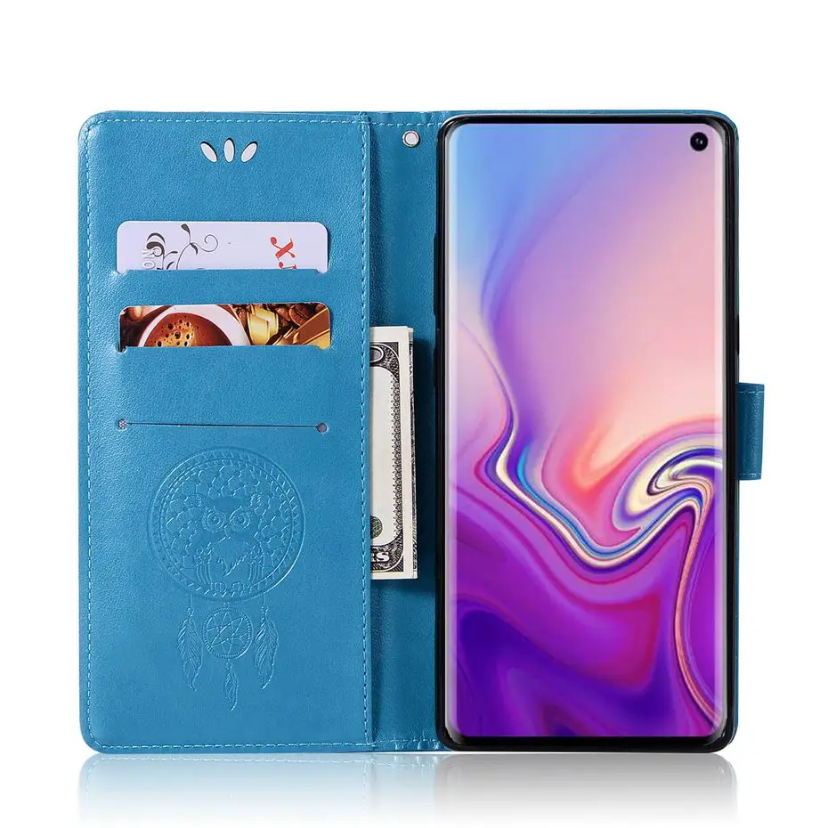 Роскошный кожаный чехол бумажник для телефона Samsung Galaxy S10 Plus книжка Lite с объемным