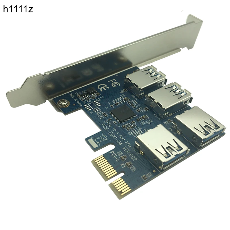 Новейший 1 до 4 PCIE адаптер поворот 4PCI E PCI слот один на четыре USB 3 0 карта скайсера