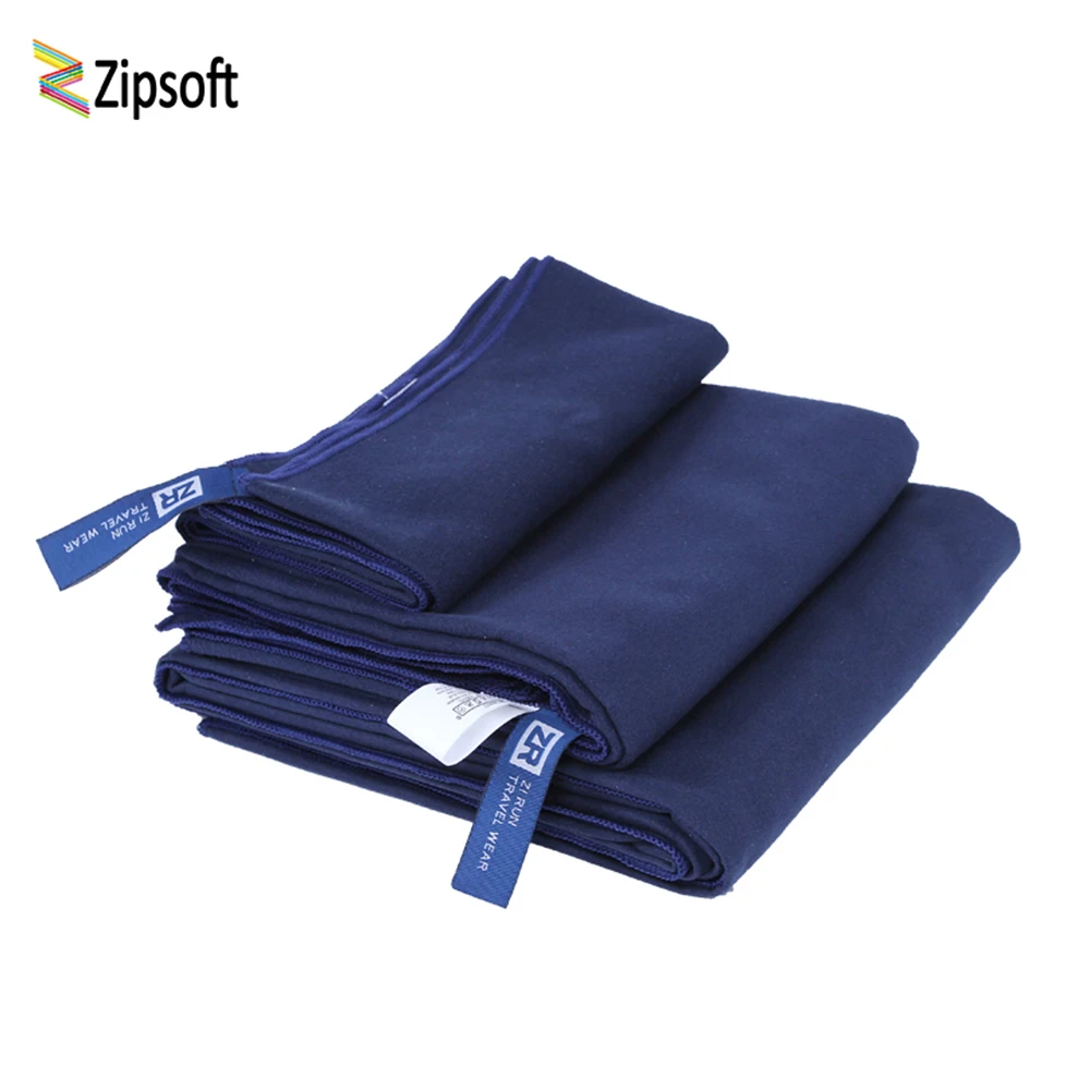 Zipsoft пляжное полотенце из микрофибры темно синее быстросохнущее s для ванны