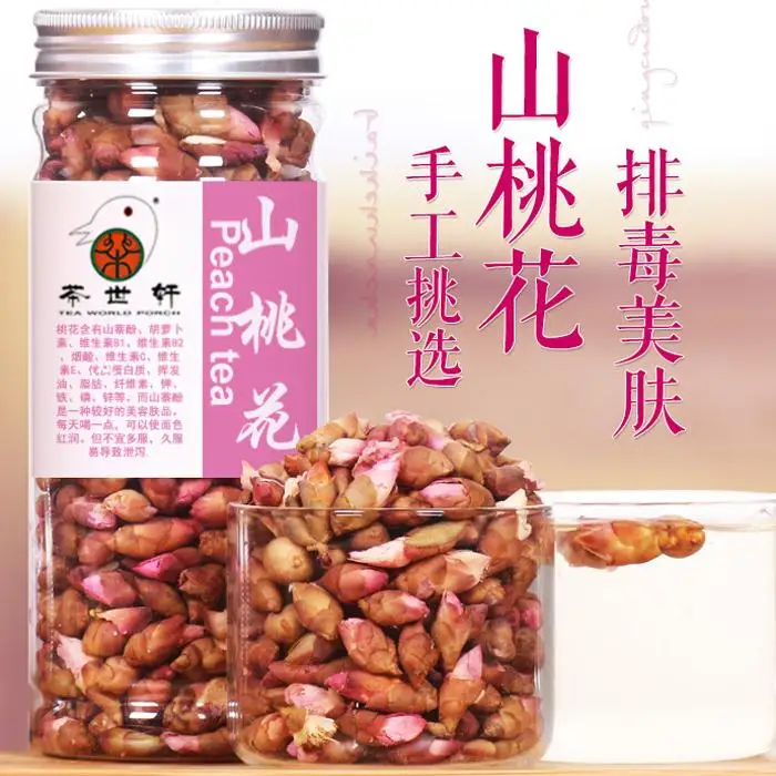 80G Organic Wild Peach Blossom Herbal Anti-aging Freckles Removing Beauty Lose Weight Slimming Skin Care Raw Materials Dry Tea | Красота и