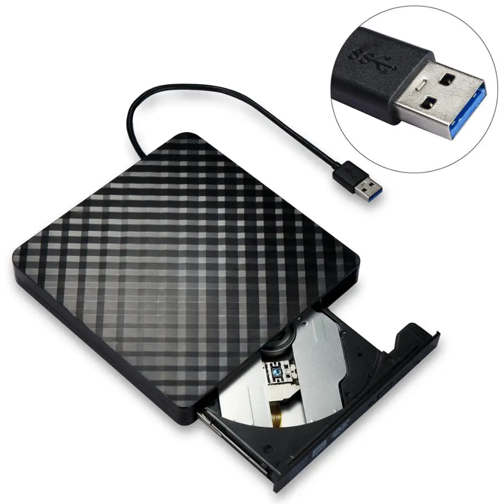 Тонкий DVD горелка usb3.0 гофрированный Внешний привод|Чистые диски| |