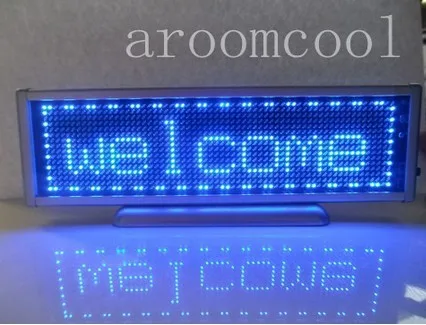 

16x64 Display Programmable Message moving scrolling LED Name Badge Tag Blue