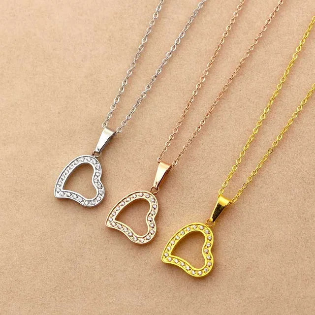 Женское Ожерелье Martick в романтическом стиле подвеска форме сердца с