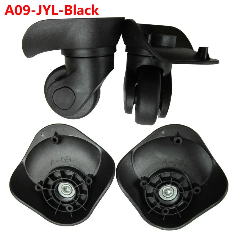 1 Pair Black BDTHOOO запасные багажные колеса для чемоданов ремонт ручной Спиннер чемоданные колесики колеса части тележки резиновые колеса черный серый A09-JYL - Цвет: 1 Pair Black