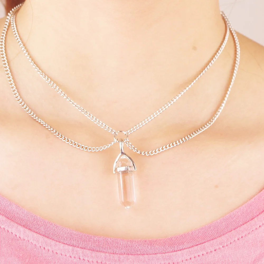 Женское Ожерелье чокер винтажное ювелирное изделие Двойная Цепочка Колье 2017