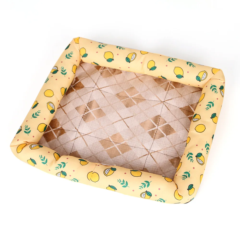 Print Summer Ice Silk Pet Dog Cooling Mat For Cat Dogs Floor Mats Blanket Sleeping Bed Cushion Cold Pad 4 Size Supplie | Дом и сад