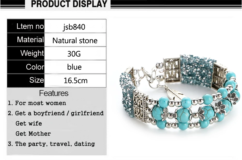 Женские браслеты с бусинами из кристаллов Jaasa 3 слоя ручная работа ювелирное