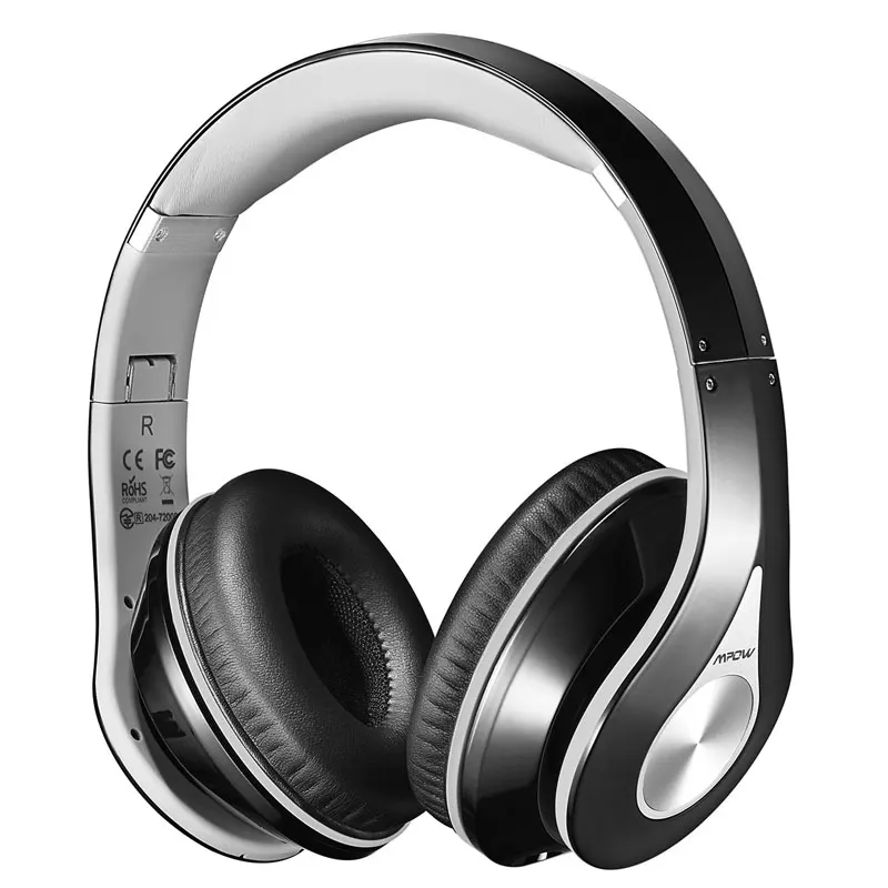 Grey Mpow лучшие 059 наушники беспроводные Bluetooth 4,0 наушники Встроенный микрофон мягкие наушники шумоподавление стерео гарнитура для телефонов - Цвет: Grey