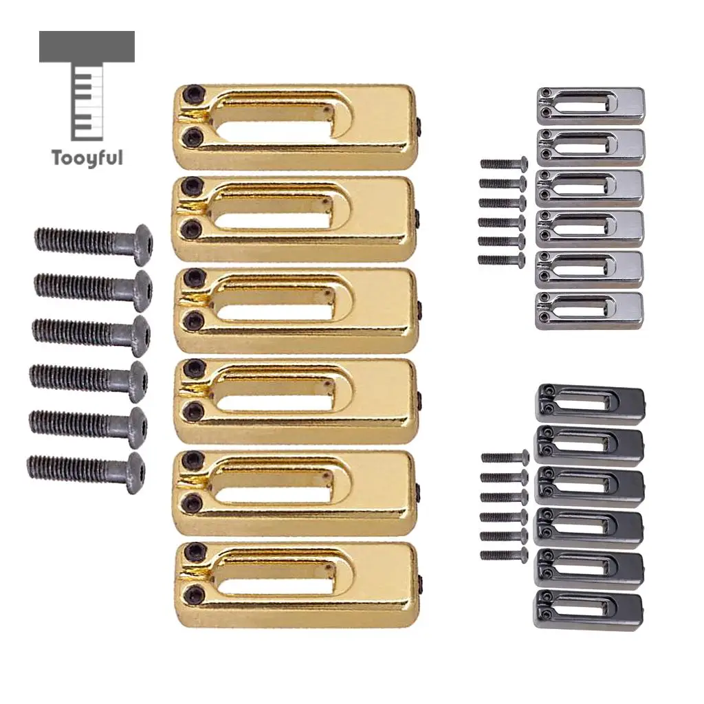 6pcs Electric Guitar Tremolo Bridge Saddles with Screws for Parts | Спорт и развлечения