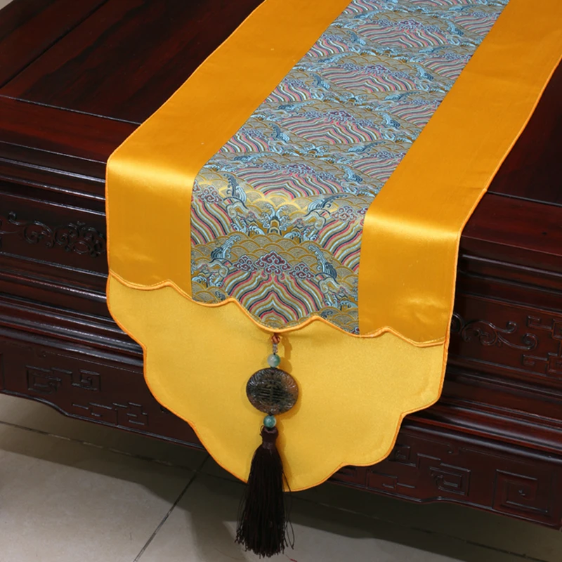 Отель роскошный флаг кровати для свадебного декора комнаты/атласная Скатерть