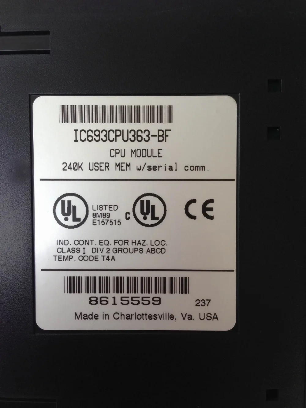 

IC693CPU363-BF Ge Fanuc CPU Module 363 Used