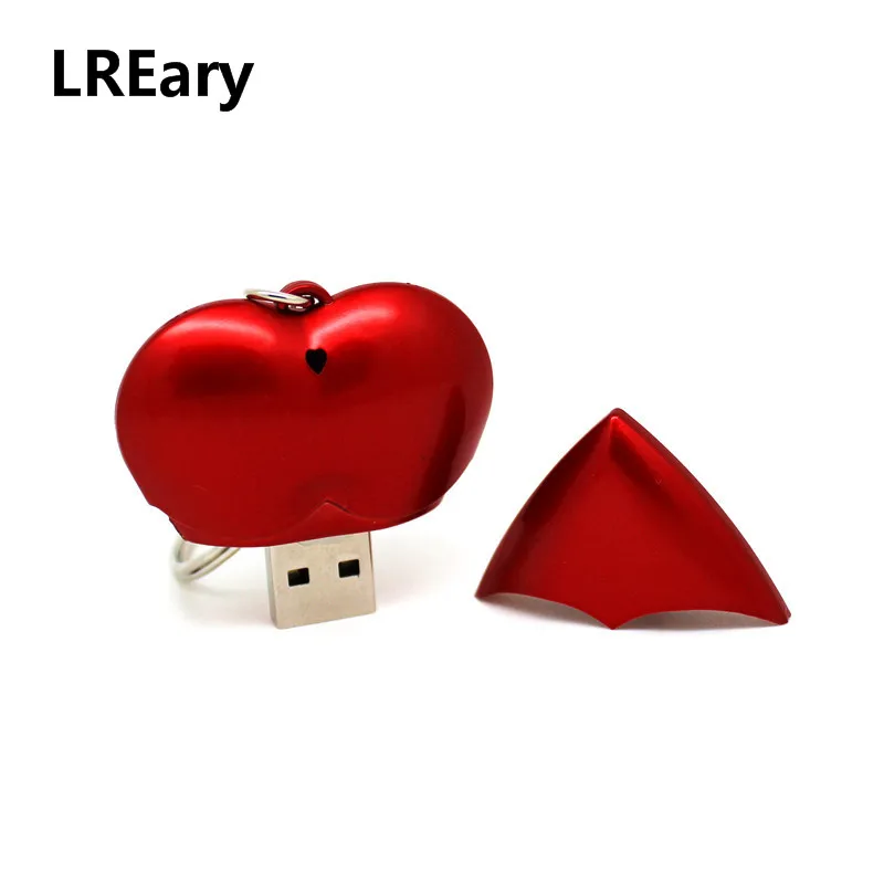 Любимая Подарочная Горячая Красивая USB флешка с красным сердцем Флешка карта