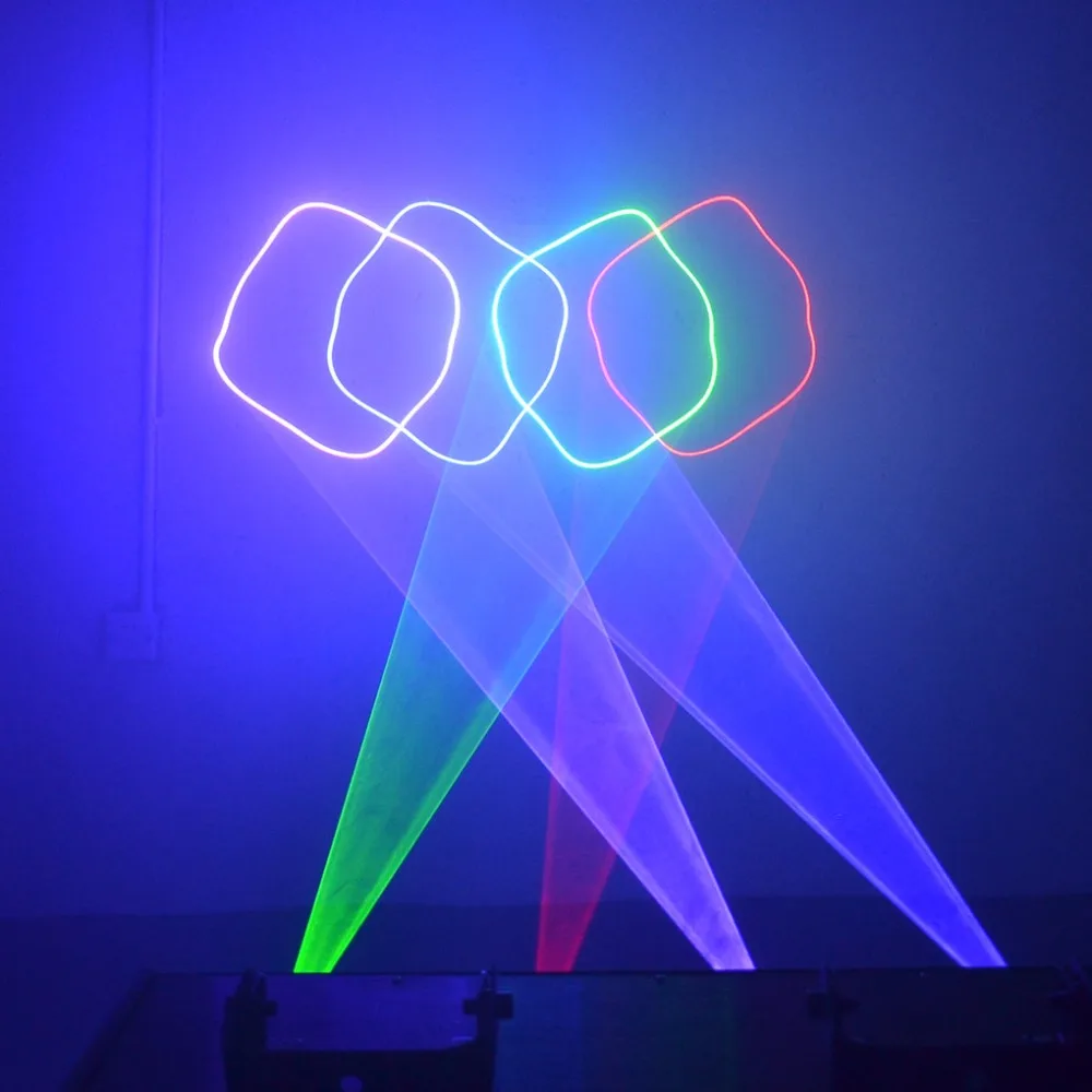 SHINP 4 объектива 7CH DMX RGBP Laser DPSS Beam освещение сканера PRO Рождественский диджейский