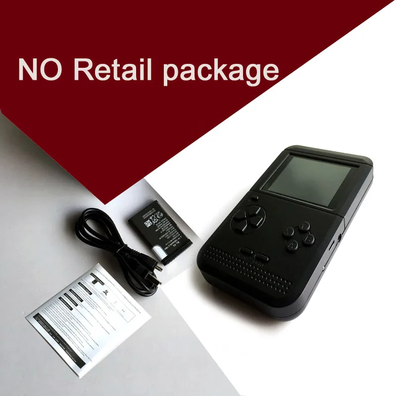 NO Retail package Портативная мини-портативная игровая консоль в стиле ретро, 8 бит, 2,6 дюйма, цветной ЖК-дисплей, детский игровой плеер, встроенный 300 игр, GQ1 - Цвет: NO Retail package