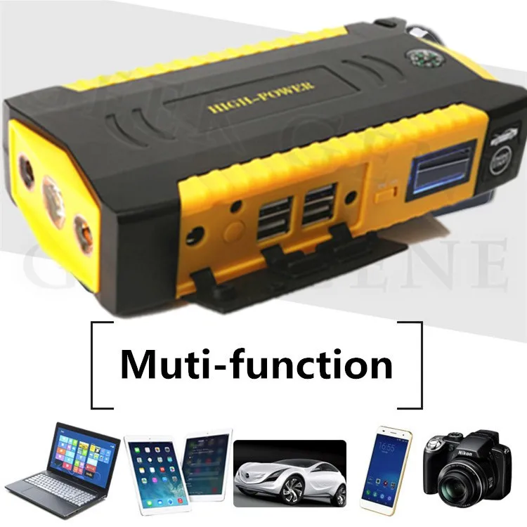 Мульти-Функция 600A 12V автомобиль скачок стартер 4USB Мощность банк 16000 мАч Мини пусковое устройство автомобиля Зарядное устройство для автомобиля Батарея усилитель