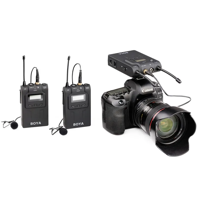 BOYA BY-WM6/BY-WM5/BY-WM8 UHF Беспроводная микрофонная система всенаправленный Lavalier микрофон для ENG EFP DV DSLR