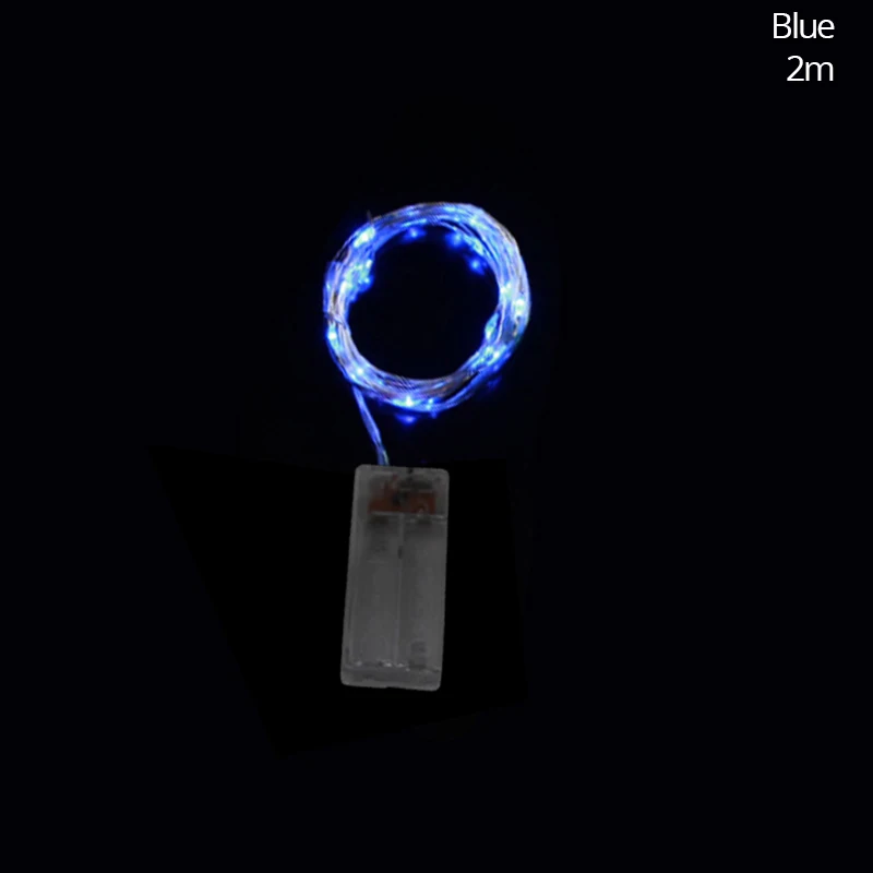2m Led Light Blue Eid Al Adha декоративные венки декоративные светодиодные лампочки полосы DIY ВЕНОК вечерние Eid Mubarak Hajj Рамадан ислам вечерние украшения - Цвет: 2m Led Light Blue