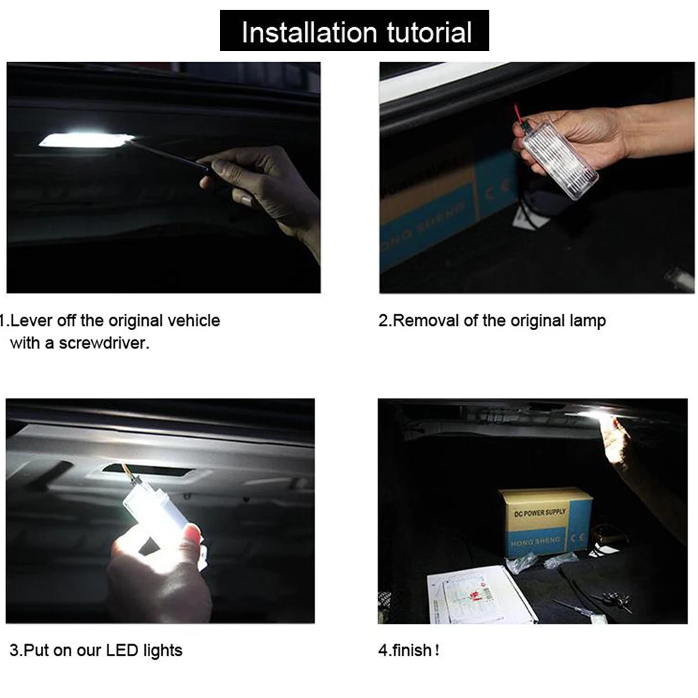 2pcs LED освещение багажника для Porsche 911 Boxster Cayman Carrera Turbo GT GT3 987 996 997 964.
