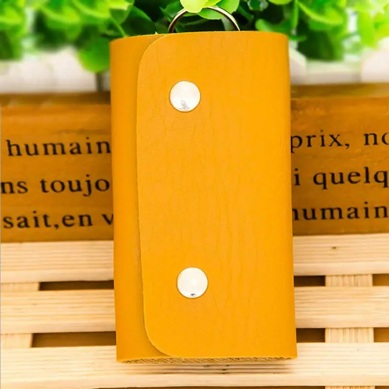 Yellow 1 шт. RoseDiary новые модные кошельки для ключей для женщин и Мужчины искусственная кожа брелок сумка кошелек Чехол из искусственной кожи сумки для повседневного стиля - Цвет: Yellow